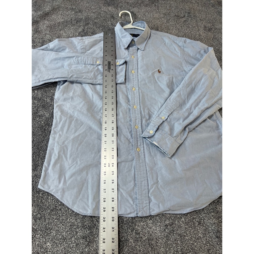 Ralph Lauren Mens XL Light Blue Oxford Button Down Long Sleeve Pony Logo Shirt - Picture 5 of 12